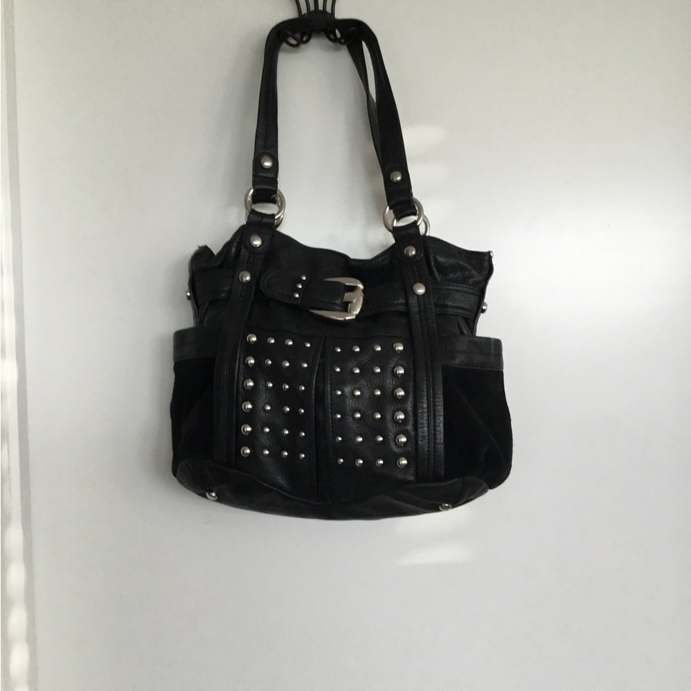 B. Makowsky Shoulder Black Soft Leather Bag $300 - Picture 5 of 13